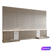 Decorative wall at the head of the bed 12 3D Model Corona