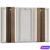 Wall panels in modern classic style 15 3D Model Vray, Corona