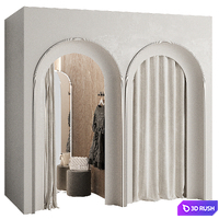 Fitting room for a clothing store 001 KM 3D Model Corona