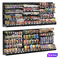 Store shelves 3D Model Vray, Corona