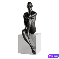 Finesse Decor Antoinette Doll Sculpture With Base 3D Model Vray, Corona