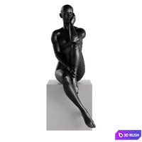 Finesse Decor Antoinette Doll Sculpture With Base 3D Model Vray, Corona