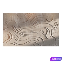 Wall panel, waves 3D Model Vray, Corona