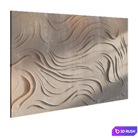Wall panel, waves 3D Model Vray, Corona