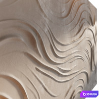 Wall panel, waves 3D Model Vray, Corona