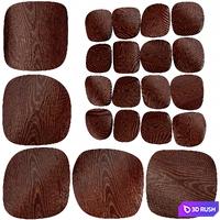 Sculpture Wood Wall Art 01 3D Model Vray