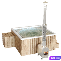 Bath tub 2 (font) 3D Model Vray, Corona
