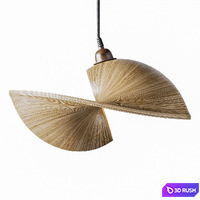 Udara Bamboo Shell Lampshade 40 3D Model Vray, Corona