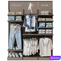 Clothestore hanger 30 3D Model Vray, Corona