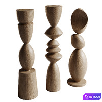 Totem set by Joel Escalona 3D Model Vray, Corona