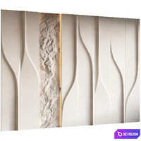 Headboard 3d Wall Panel 46 3D Model Vray, Corona