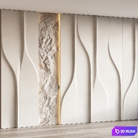 Headboard 3d Wall Panel 46 3D Model Vray, Corona