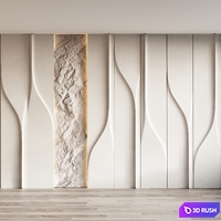 Headboard 3d Wall Panel 46 3D Model Vray, Corona