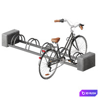 Bicycle parking set 3D Model Corona