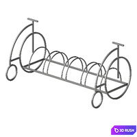 Bicycle parking set 3D Model Corona