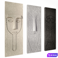 Panno Ethnic Faces 3D Model Corona