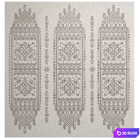 Decorative Panel with Slavic folk Ornament 3D Model Vray, Corona