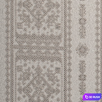 Decorative Panel with Slavic folk Ornament 3D Model Vray, Corona