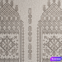 Decorative Panel with Slavic folk Ornament 3D Model Vray, Corona