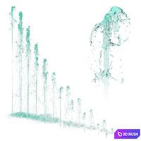 20 Water Fountain 3D Model Vray, Corona