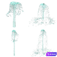 20 Water Fountain 3D Model Vray, Corona