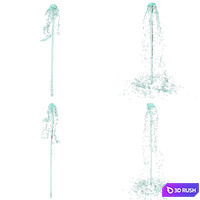 20 Water Fountain 3D Model Vray, Corona