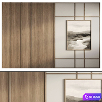 Wall Panel 07 Headboard 3D Model Corona