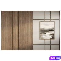 Wall Panel 07 Headboard 3D Model Corona
