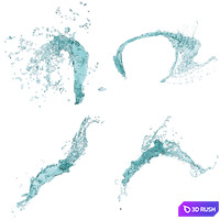 7 Water Splash vol 5 3D Model Vray