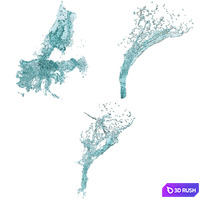 7 Water Splash vol 5 3D Model Vray