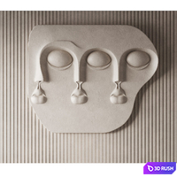 Wall 3D panel Faces v4 Mad objects 3D Model Vray, Corona