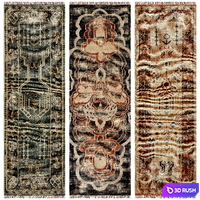 CB2 RUNNER RUG SET 3 3D Model Corona