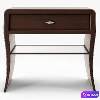 Century Waterfall Nightstand 3D Model Vray