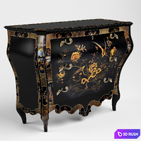 The Heiress Painted Bombé Chest 7501-48 3D Model Vray