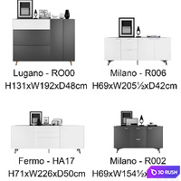 BoConcept Chest of drawers system | set 1 3D Model Vray