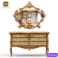 Silik Vesta chest of drawers with mirror 3D Model Corona