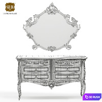 Silik Vesta chest of drawers with mirror 3D Model Corona