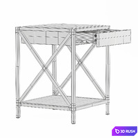 Eichholtz Bedside Table Beverly Hills 3D Model Vray, Corona