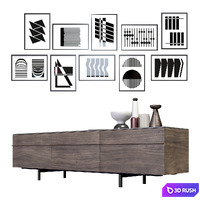 Sideboard sideboard sc16 DE PADOVA 3D Model Corona