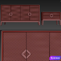 Chest of drawers and Laurent dresser. Sideboard, nightstand. The Sofa &amp; Chair company 3D Model Vray, Corona