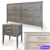 Chest and drawer Westerleigh. Dresser, nightstand by Cosmopolitan 3D Model Vray, Corona