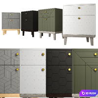 Nightstand Thimon v2 3D Model Vray, Corona
