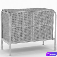 Nickebi, chest of drawers with 4 drawers | IKEA 3D Model Vray, Corona