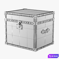 MAYFAIR RATTAN SIDE TABLE 3D Model Vray, Corona