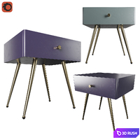 Bedside table Topim La Redoute 3D Model Corona
