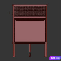 IKEA bekant 3D Model Vray