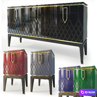 Chest and nightstand Bairo. Sideboard, nightstand by Ambicioni 3D Model Vray, Corona