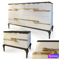 Chest and nightstand Dilan. Dresser, bedside table by AR Arredamenti 3D Model Vray, Corona