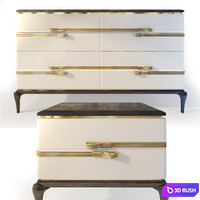 Chest and nightstand Dilan. Dresser, bedside table by AR Arredamenti 3D Model Vray, Corona