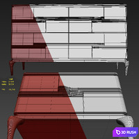 Chest and nightstand Dilan. Dresser, bedside table by AR Arredamenti 3D Model Vray, Corona